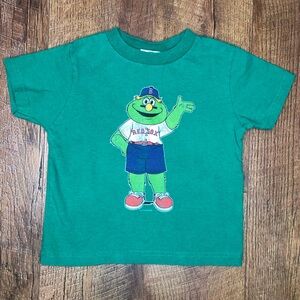 Boston Red Sox Wally The Green Monster Toddler T Shirt Soft as a Grape Size 3